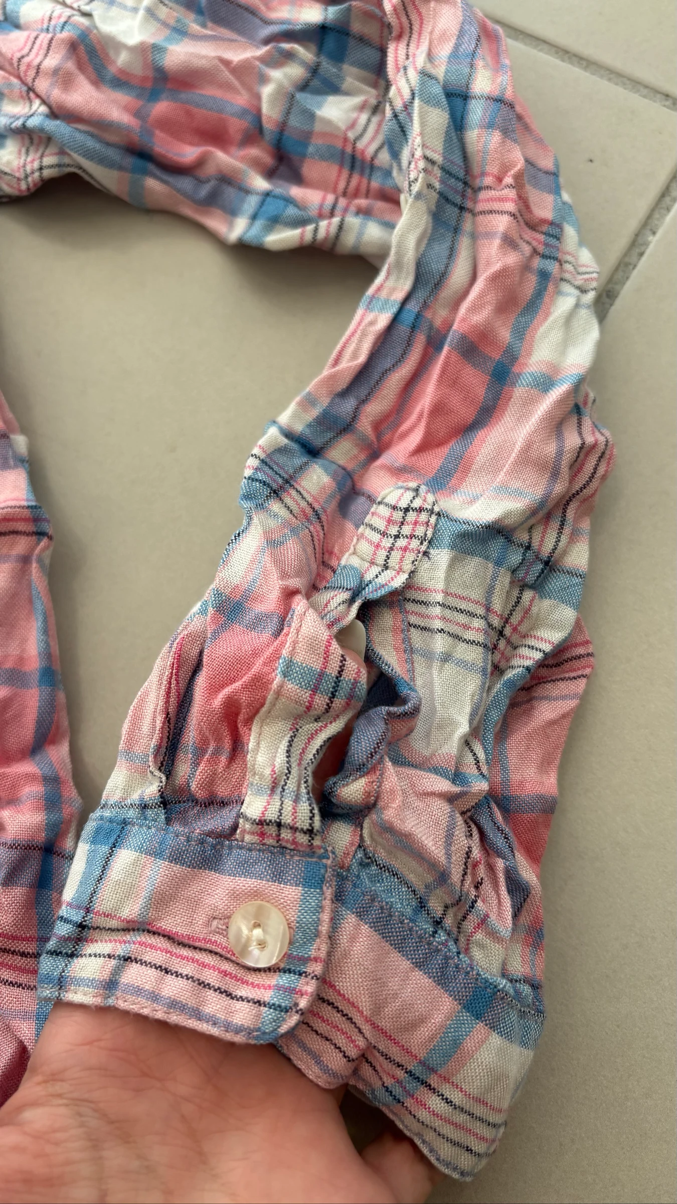 Camisa xadrez manga longa P mulher – photo 3